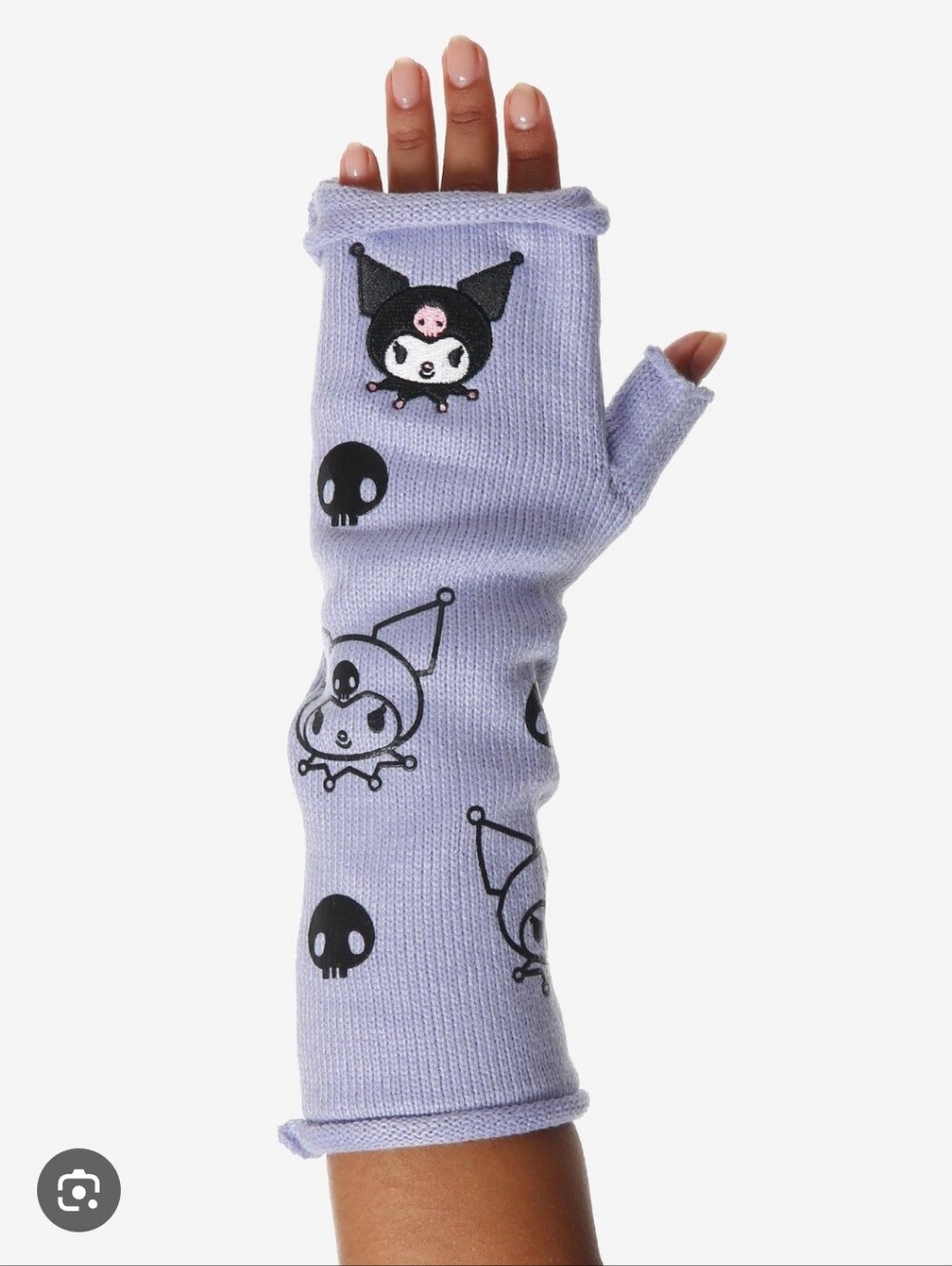 New Lavender Kuromi-Style Kids/womens Fingerless Arm Warmers Kuromi Sanrio